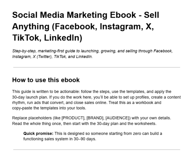 About Social Media Marketing Ebook